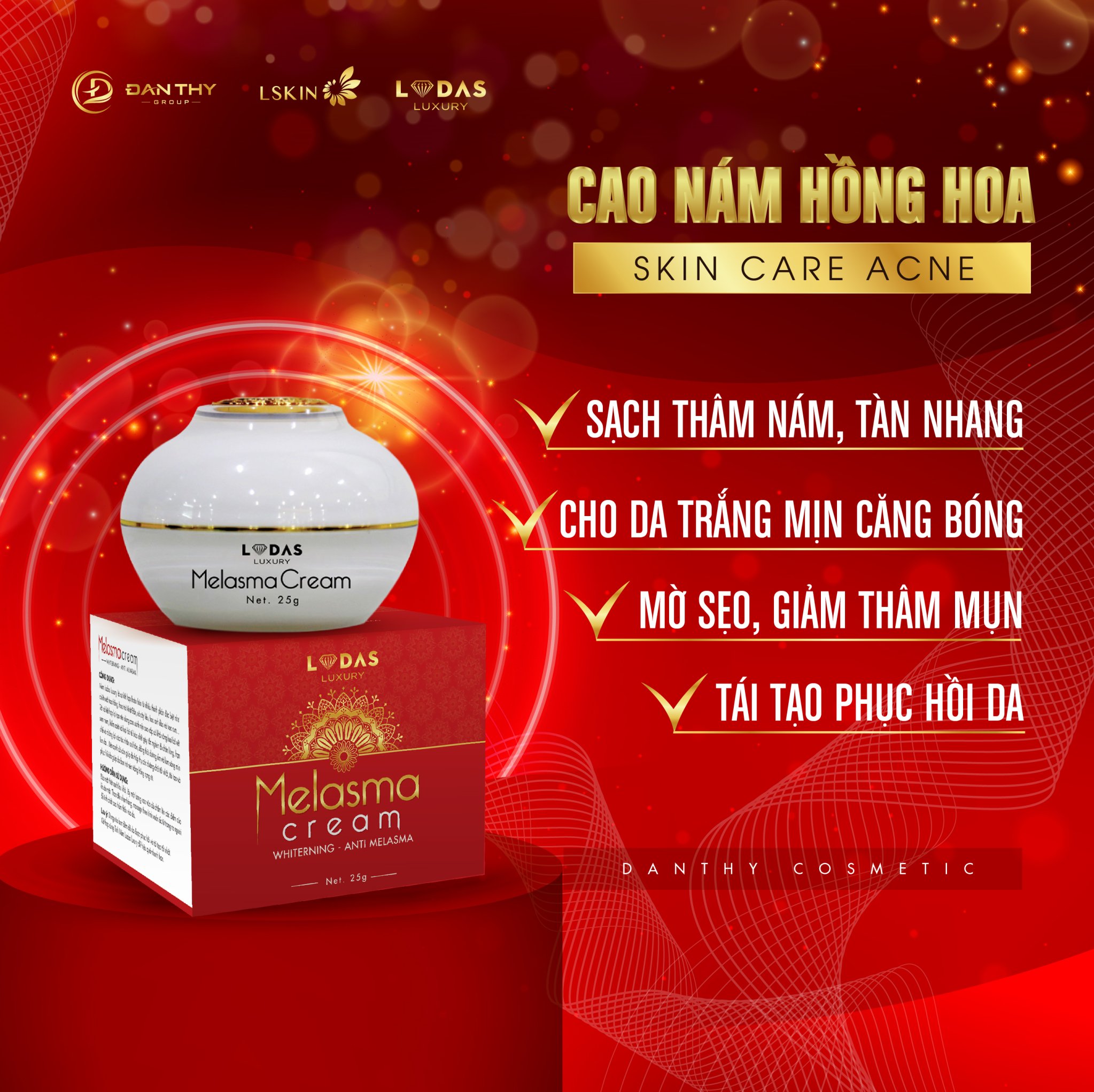 Cao nám Hồng Hoa - Melama Cream